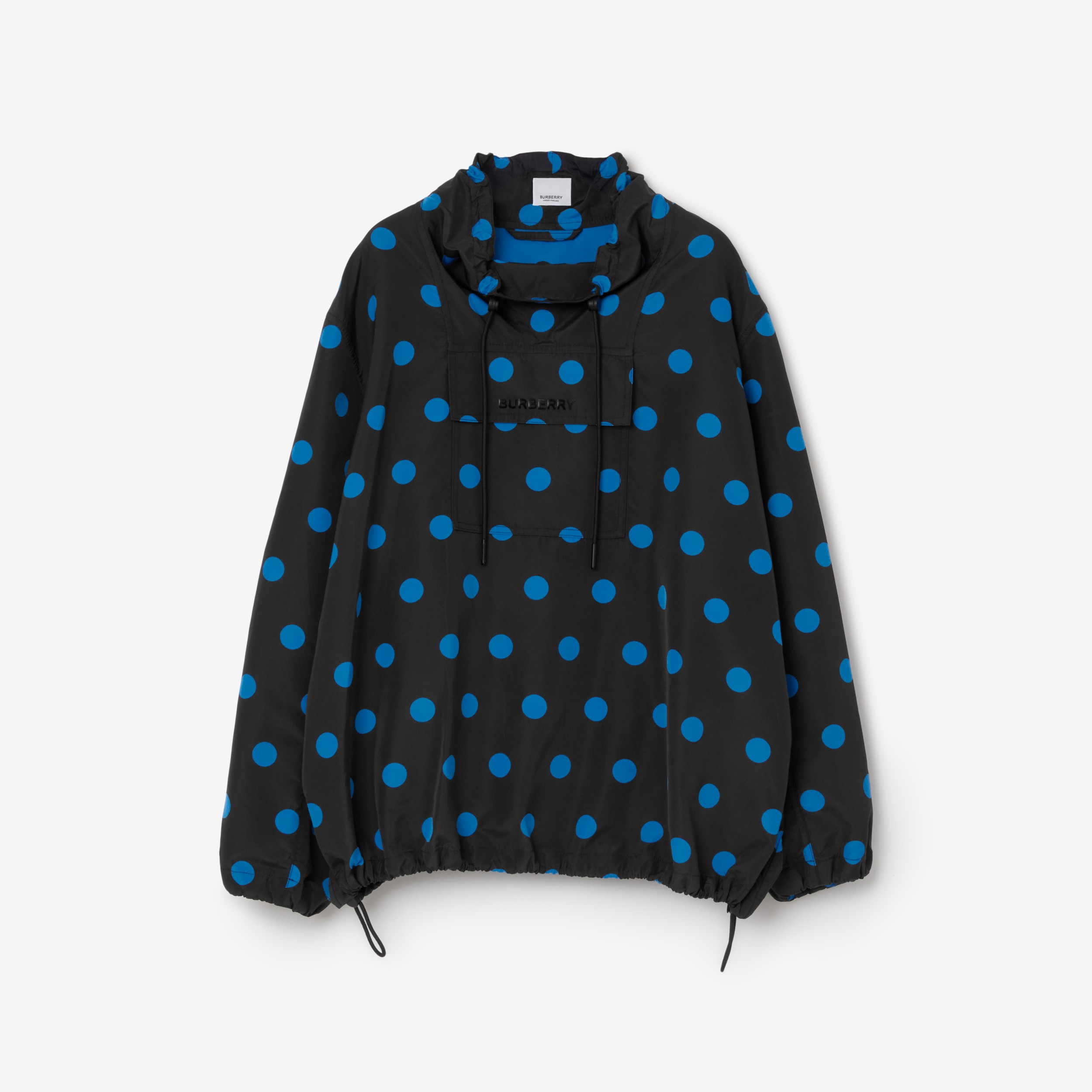Polka Dot Nylon Jacquard Oversized Jacket in Vivid Blue - Women | Burberry®  Official
