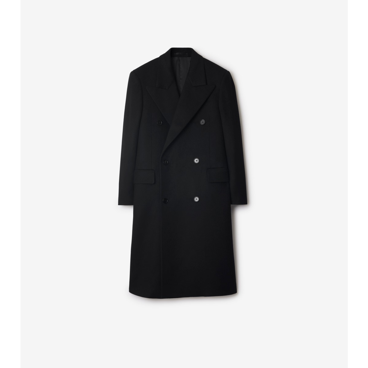 Shop Burberry Cashmere Tailored Coat In Black