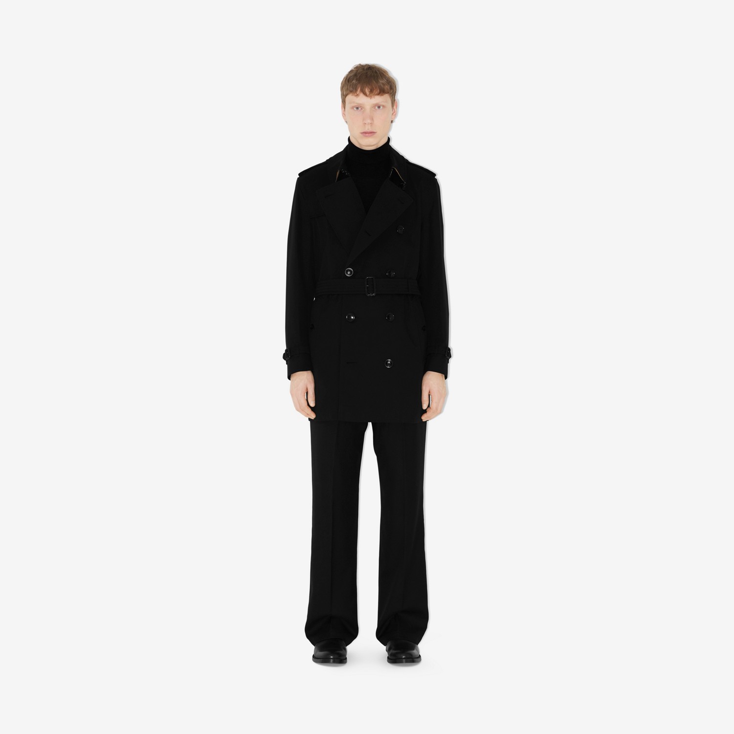 Trench coat Heritage Kensington corto (Negro) - Hombre | Burberry® oficial