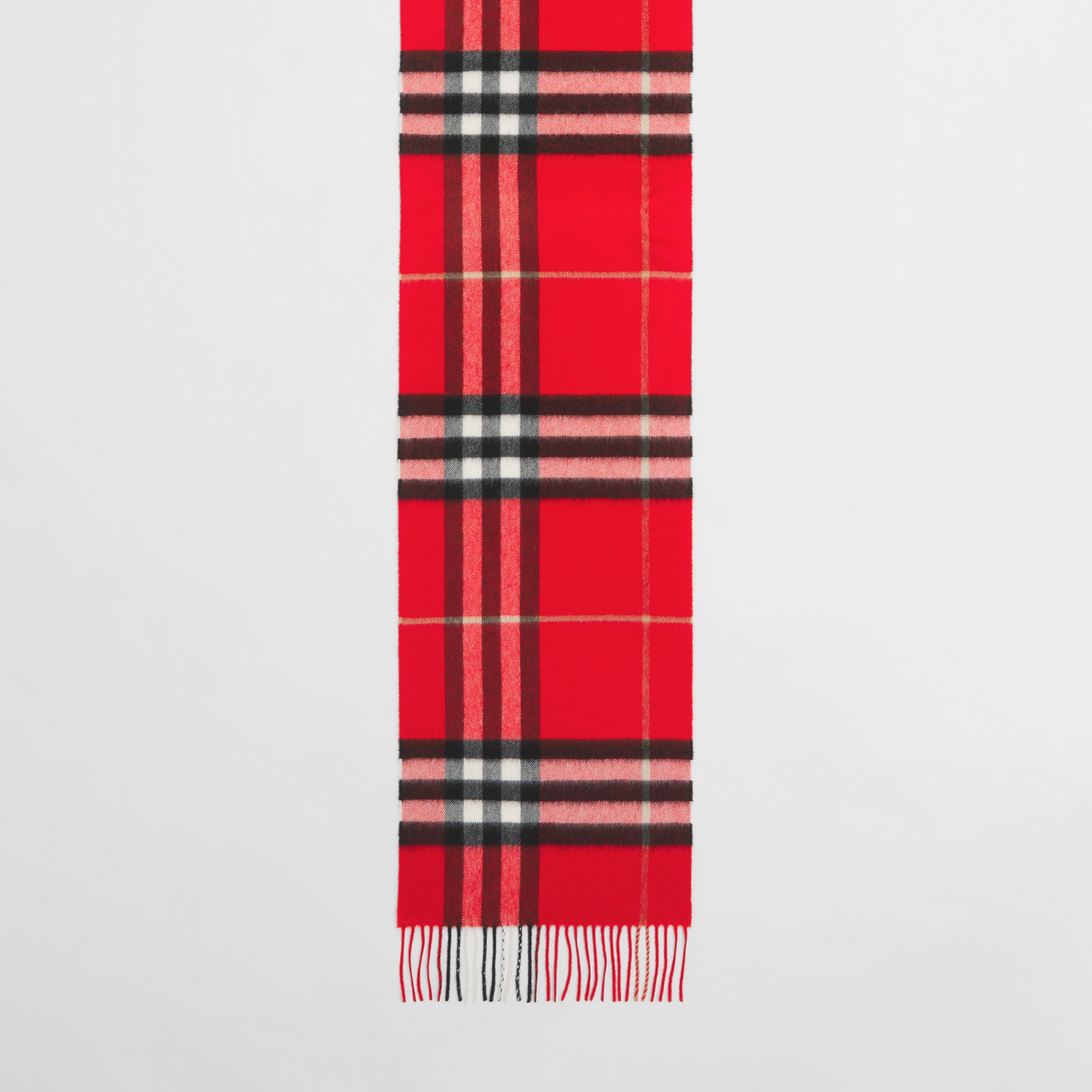 The Burberry Check Cashmere Scarf in Red | Burberry® Official - 4