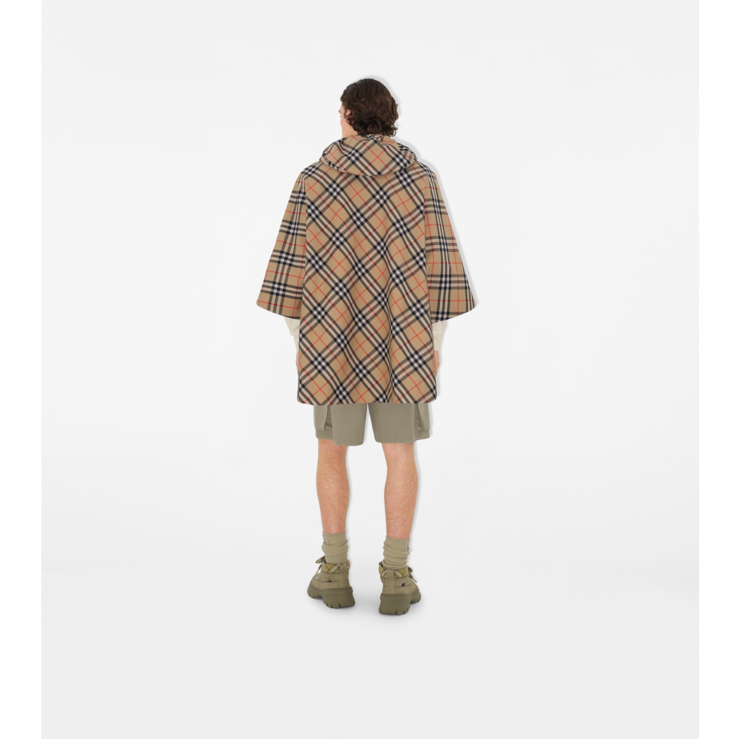 Packaway Check Twill Cape