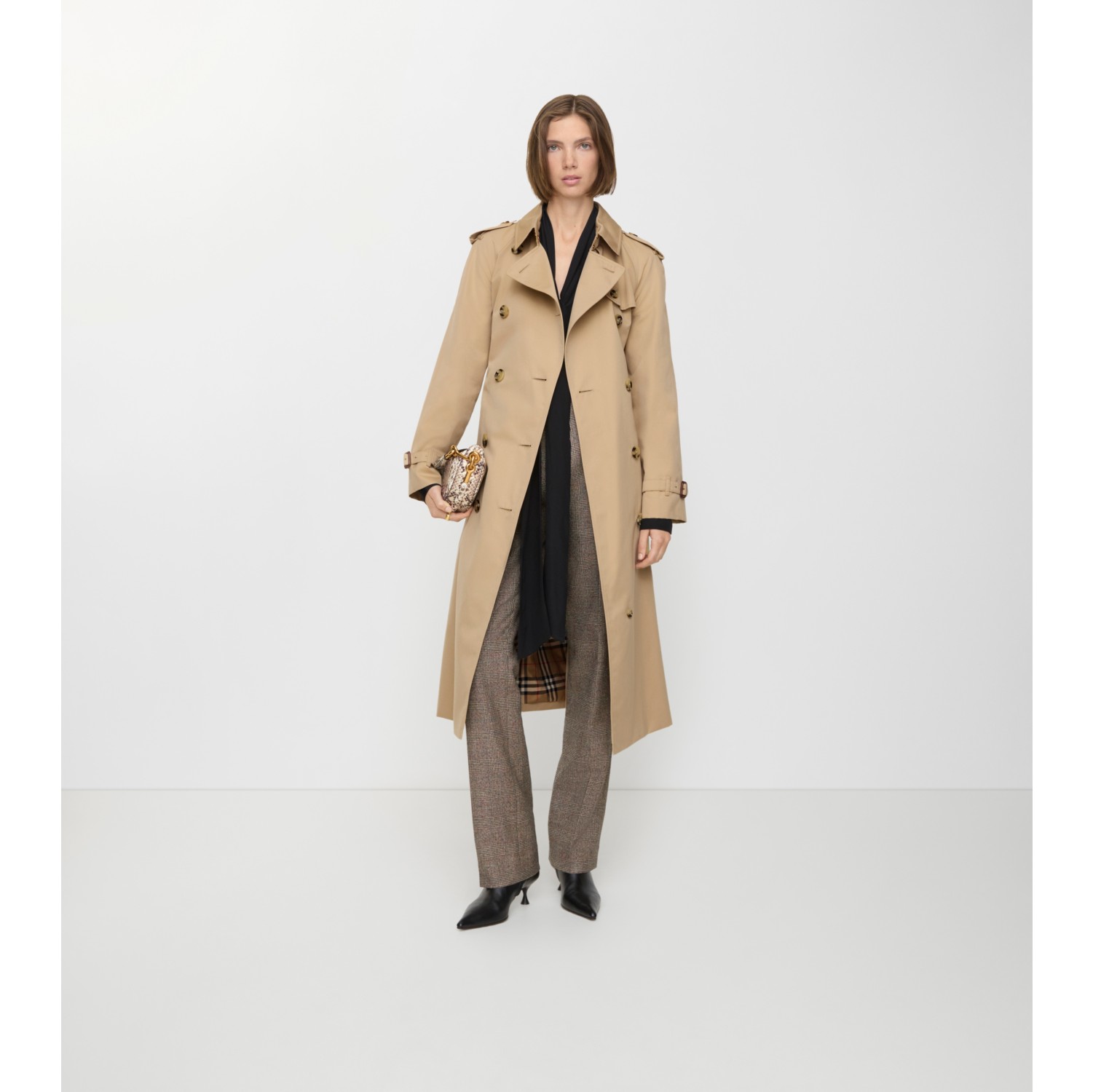 ロング ウォータールー ヘリテージ トレンチコート (ハニーベージュ