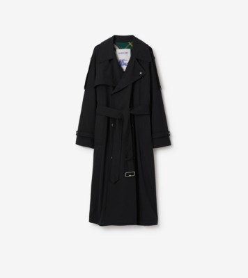 Kennington - Trench Coat Longo (Preto) - Feminino | Burberry® Oficial