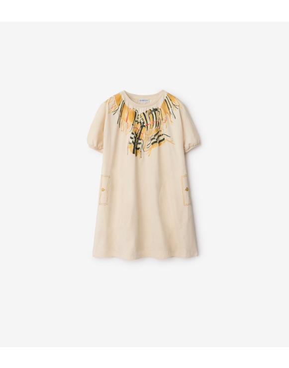Robe en coton à imprimé écharpe