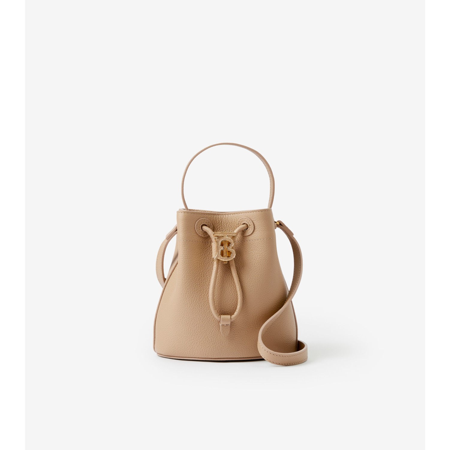 Mini TB Bucket Bag in Oat Beige - Women | Burberry® Official