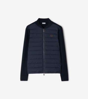 Burberry ネイビー キルティングジャケット キルティング ナイロン＆ウール ジャケット (ネイビー) - メンズ