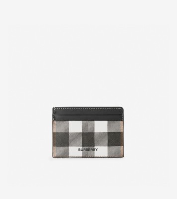 Burberry Sandon Card Case London Check Dark Charcoal in Leather - US