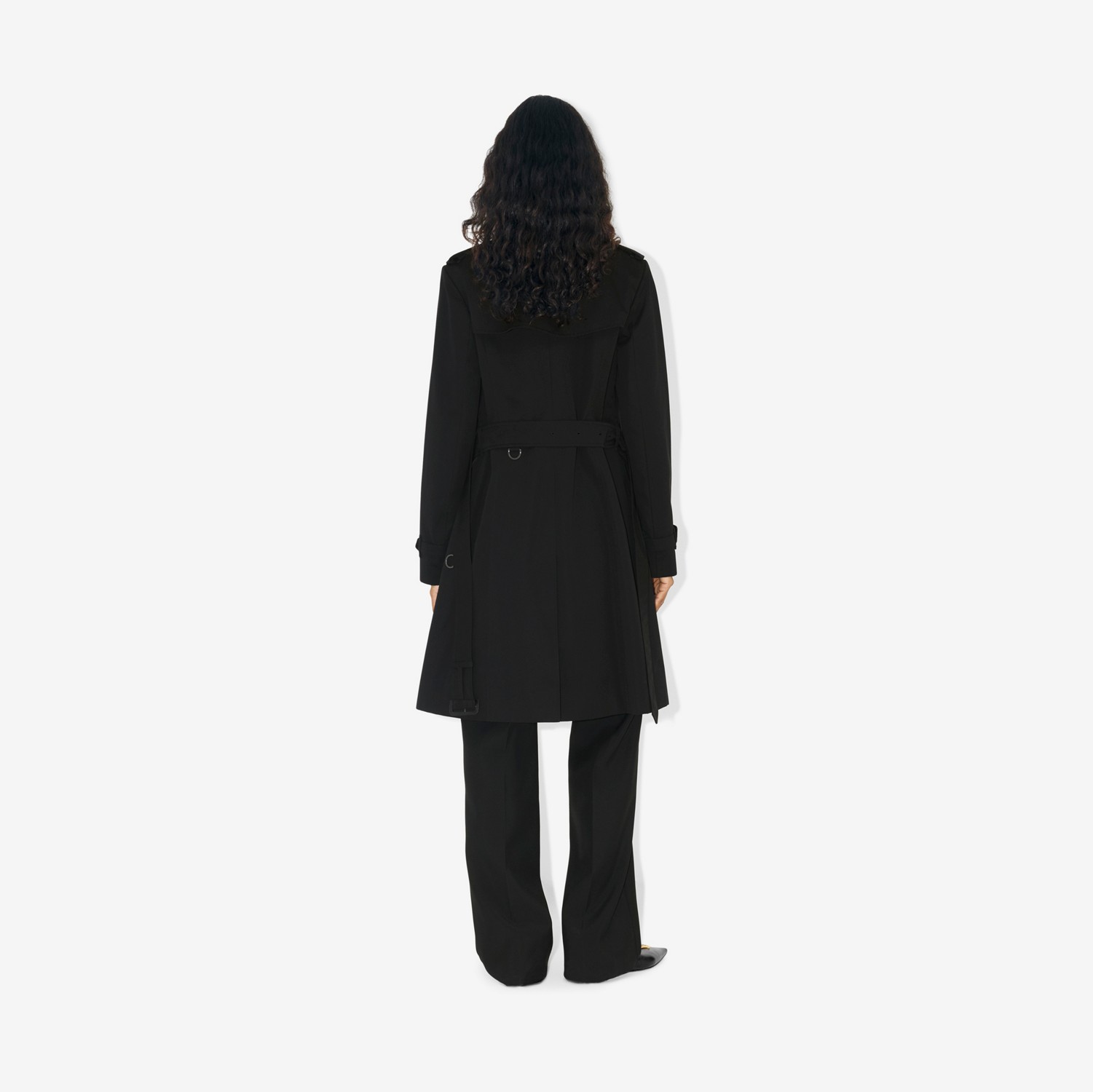 Trench coat Heritage Chelsea de longitud media (Negro) - Mujer | Burberry® oficial