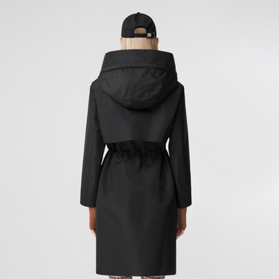 black hooded parka