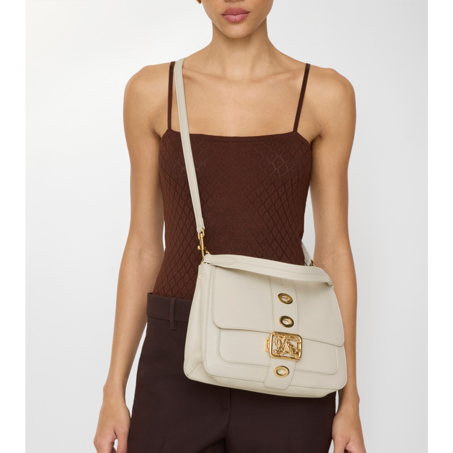 Small Rider Bag in Soap beige - Women, Leather | Burberry® Official