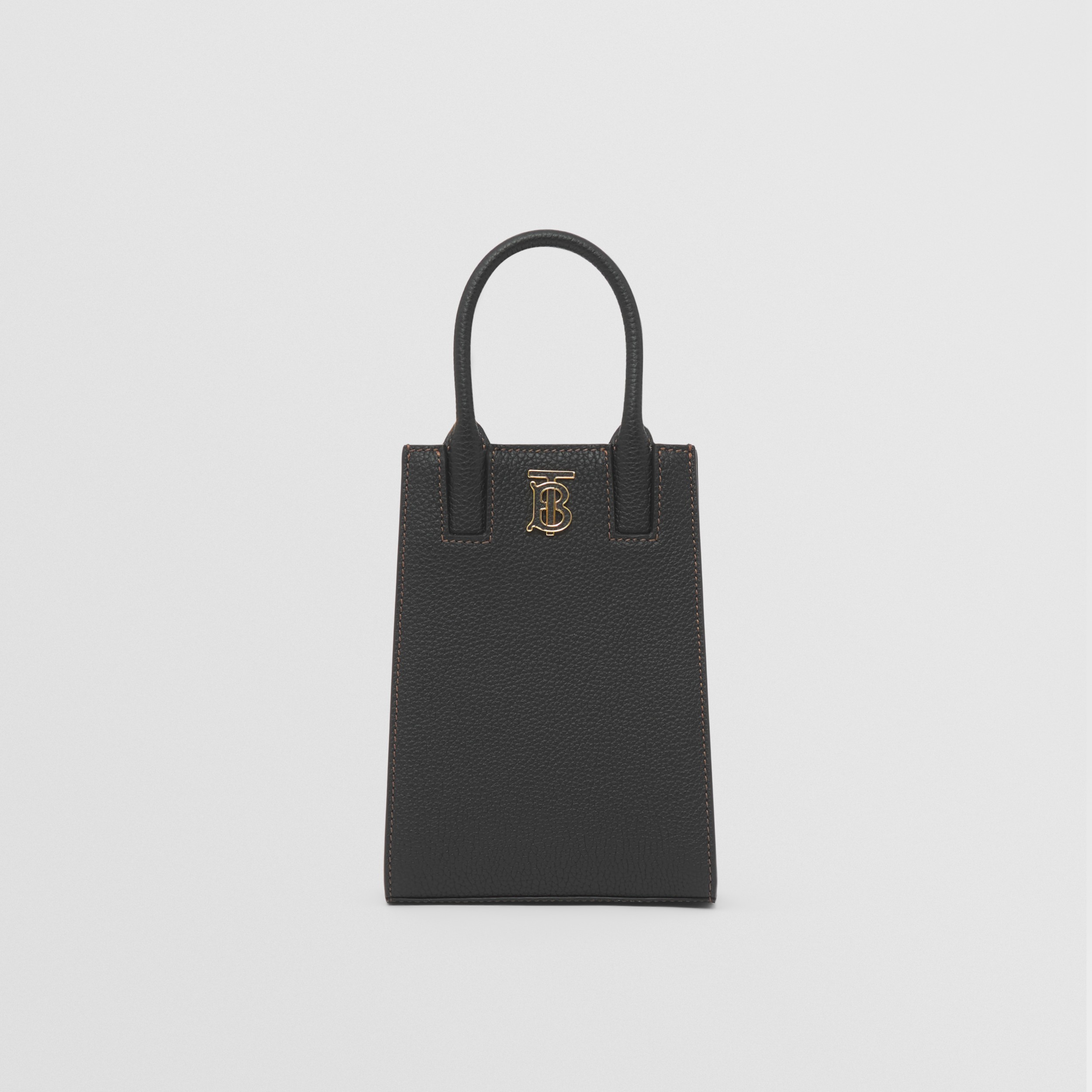 Narbleder-Henkeltasche „Frances“ im Miniformat (Schwarz) - Damen | Burberry® - 1