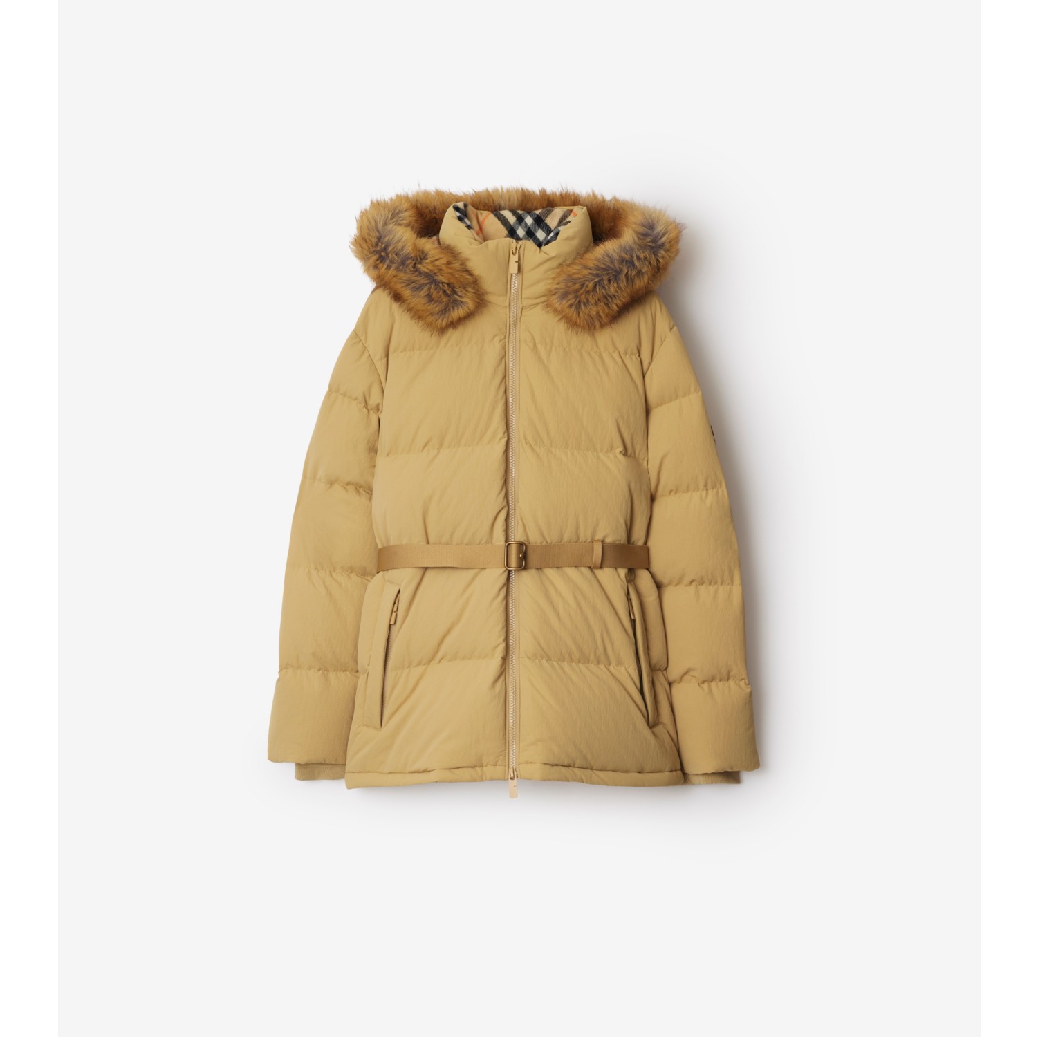 Short Nylon Puffer Coat