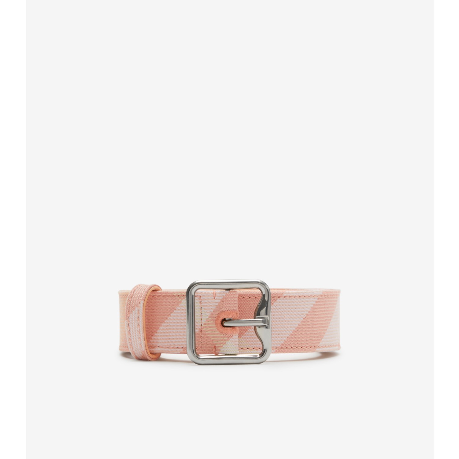 Check B Buckle Belt in Peach - Women | Burberry® Official