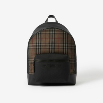 Vintage Check Cotton Backpack in Archive Beige - Children