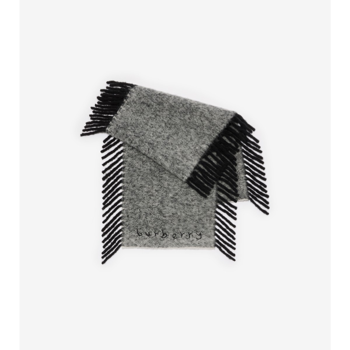  Embroidered Alpaca Wool Blend Happy Scarf