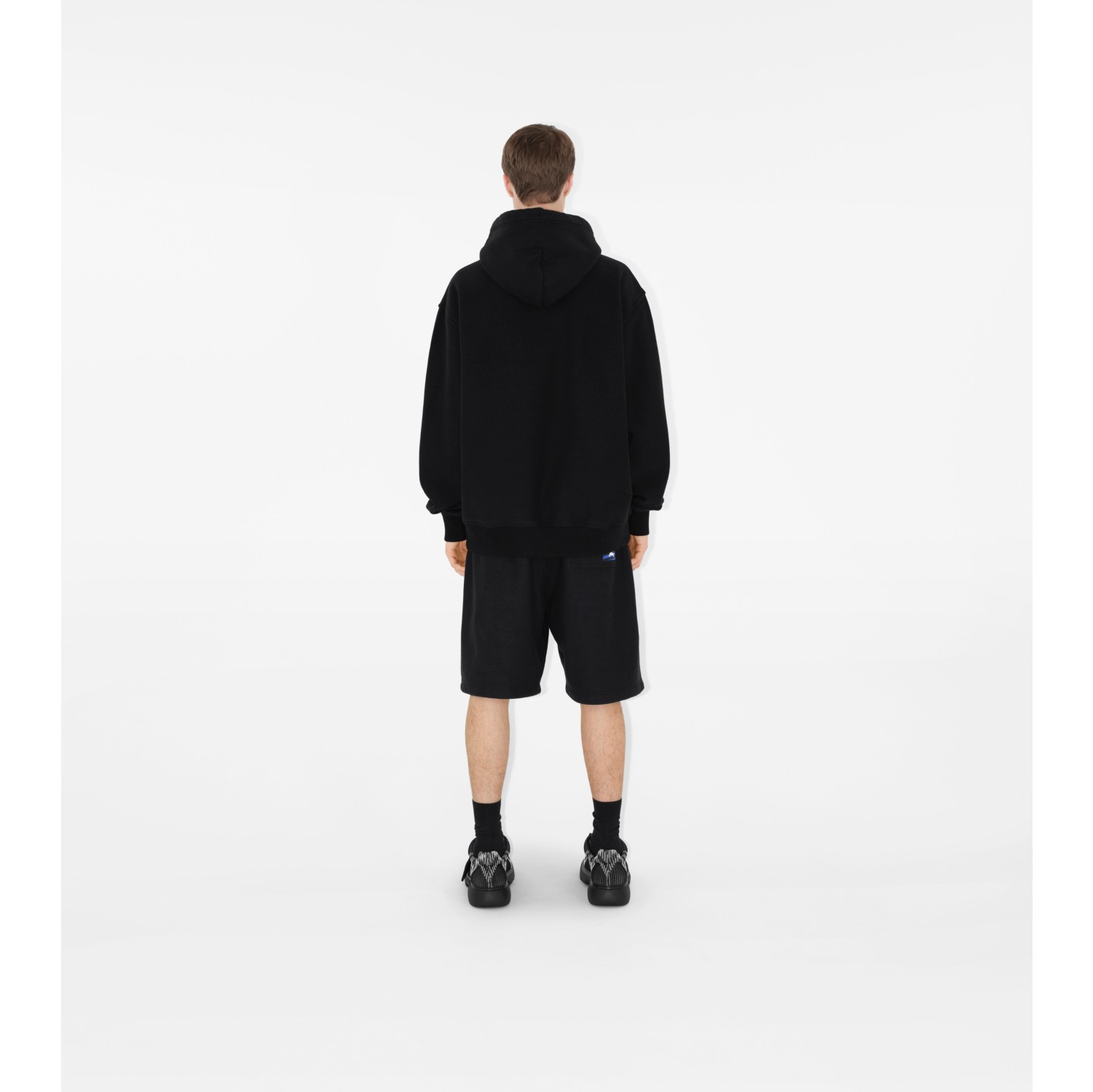 Cotton Shorts in Black Men Burberry® Official