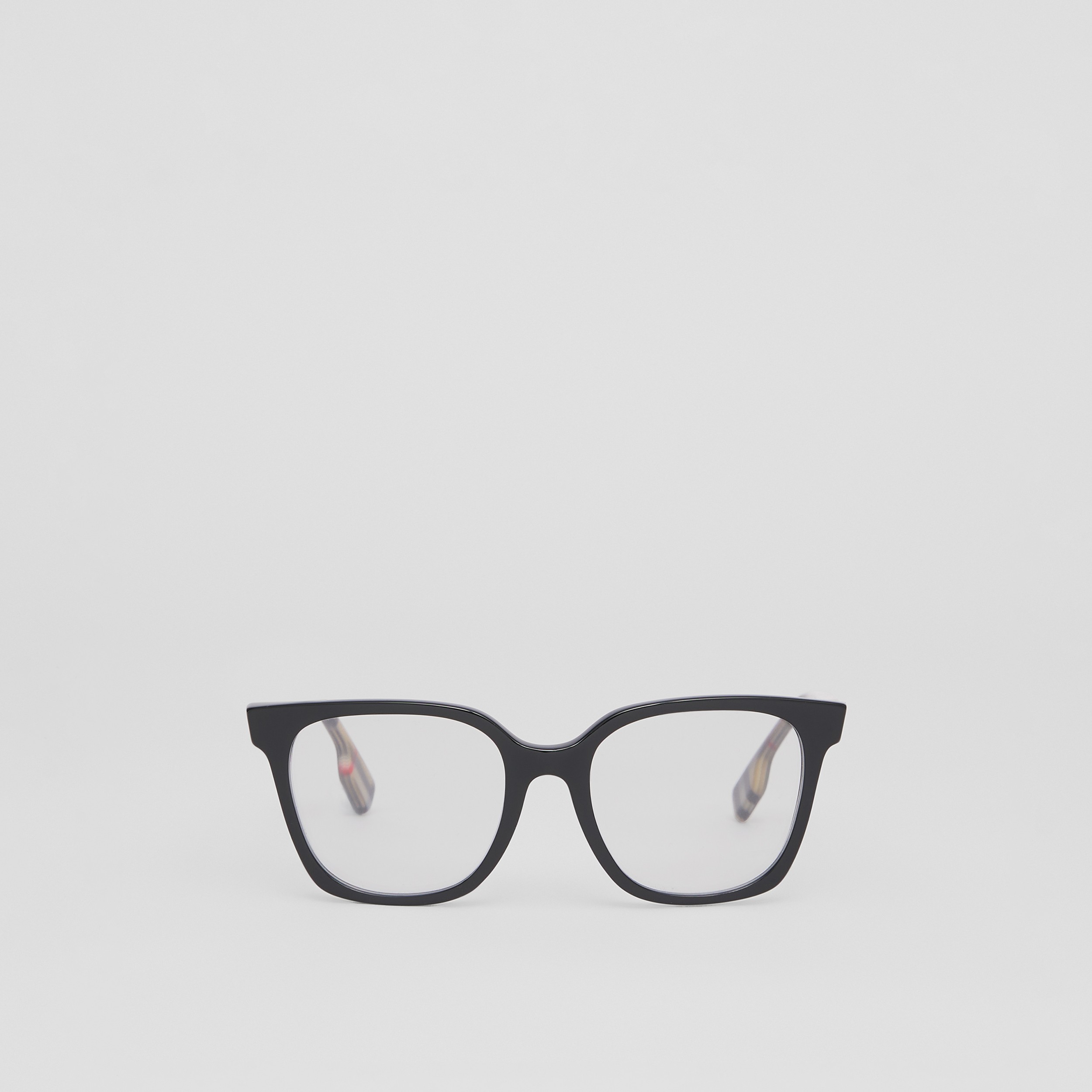 Eckige Korrekturbrille aus Vintage Check-Bio-Acetat (Schwarz/beige) - Damen | Burberry® - 1