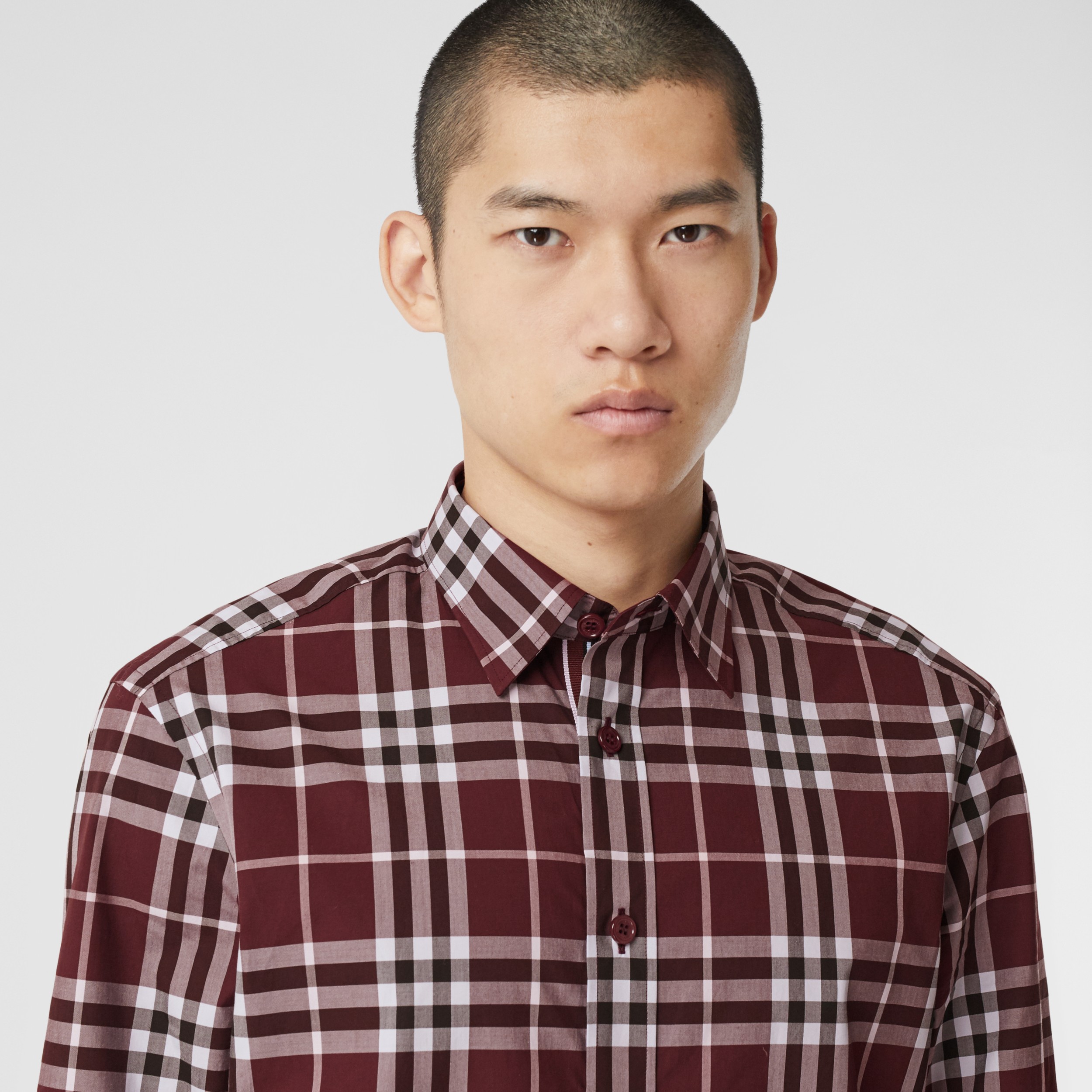double cuff check shirt