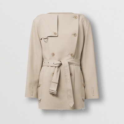 cropped trench coat women's