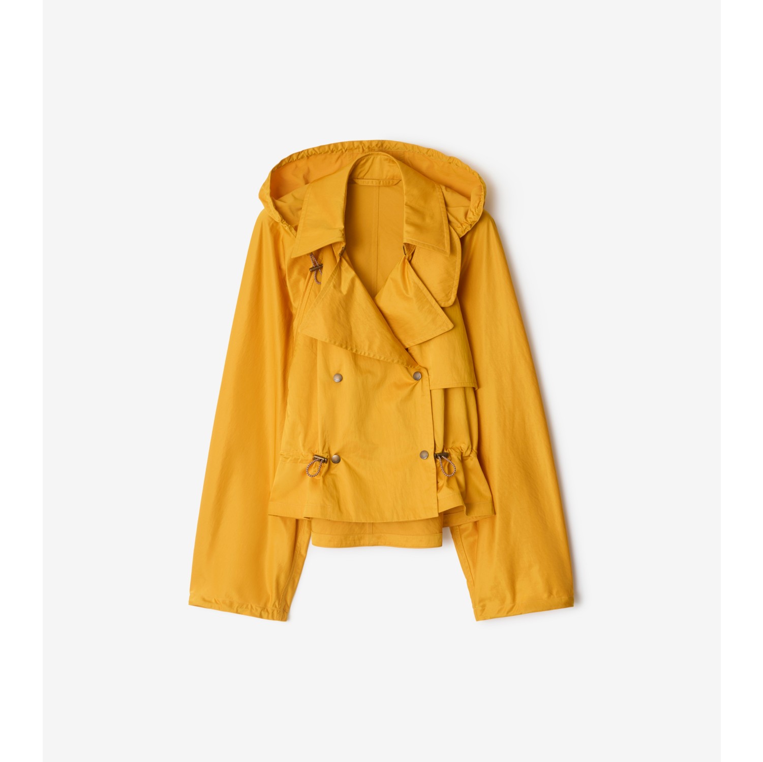 Satin Hooded Trench Jacket