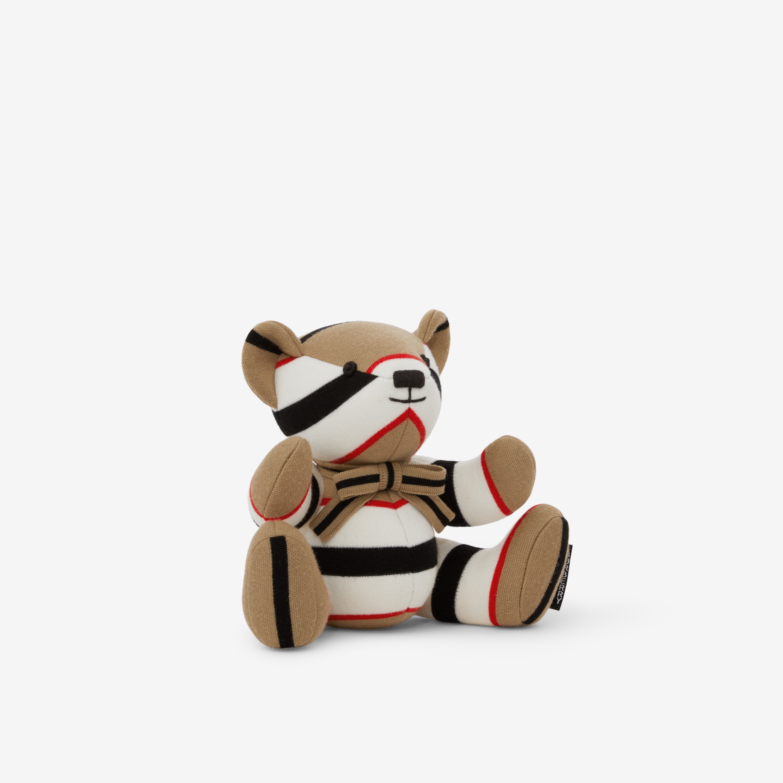 Striped Wool Thomas Bear in Archive Beige - Children | Burberry® Official - 2