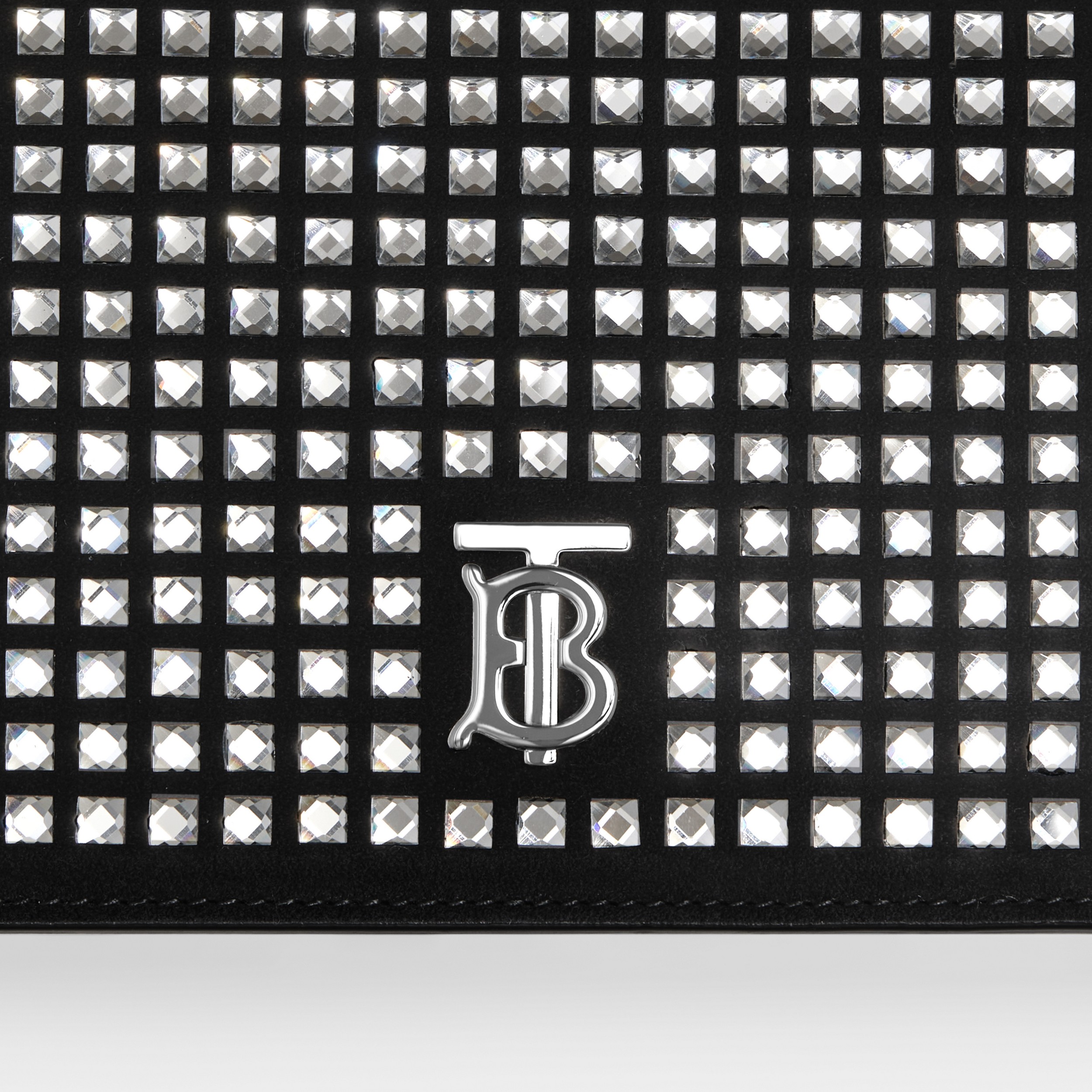 Mini pochette TB en cuir velours à cristaux (Noir) - Femme | Site officiel Burberry® - 2