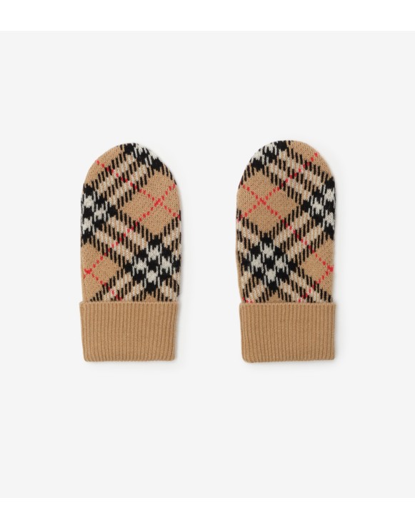 Muffole in lana e cashmere Check
