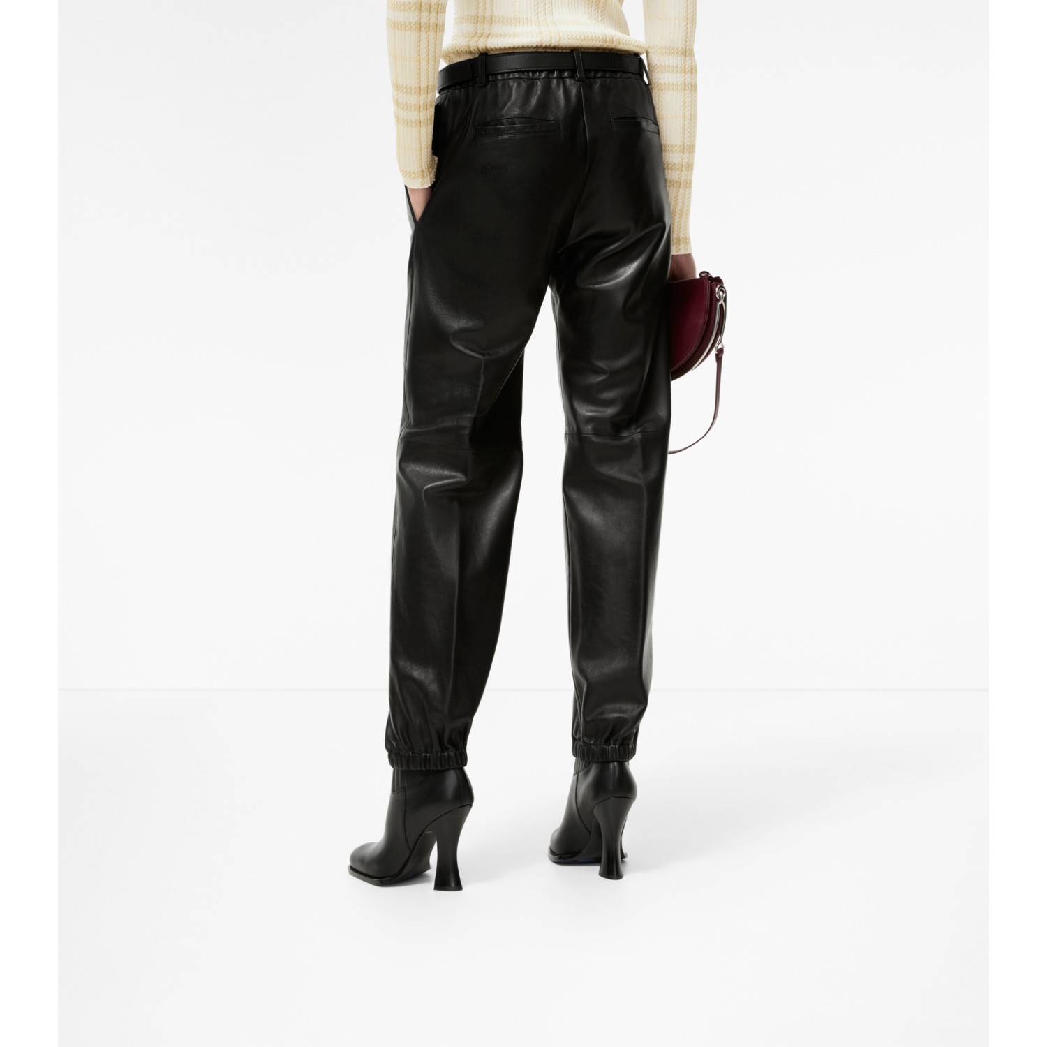 Leather Jogging Pants - thumbnail 3