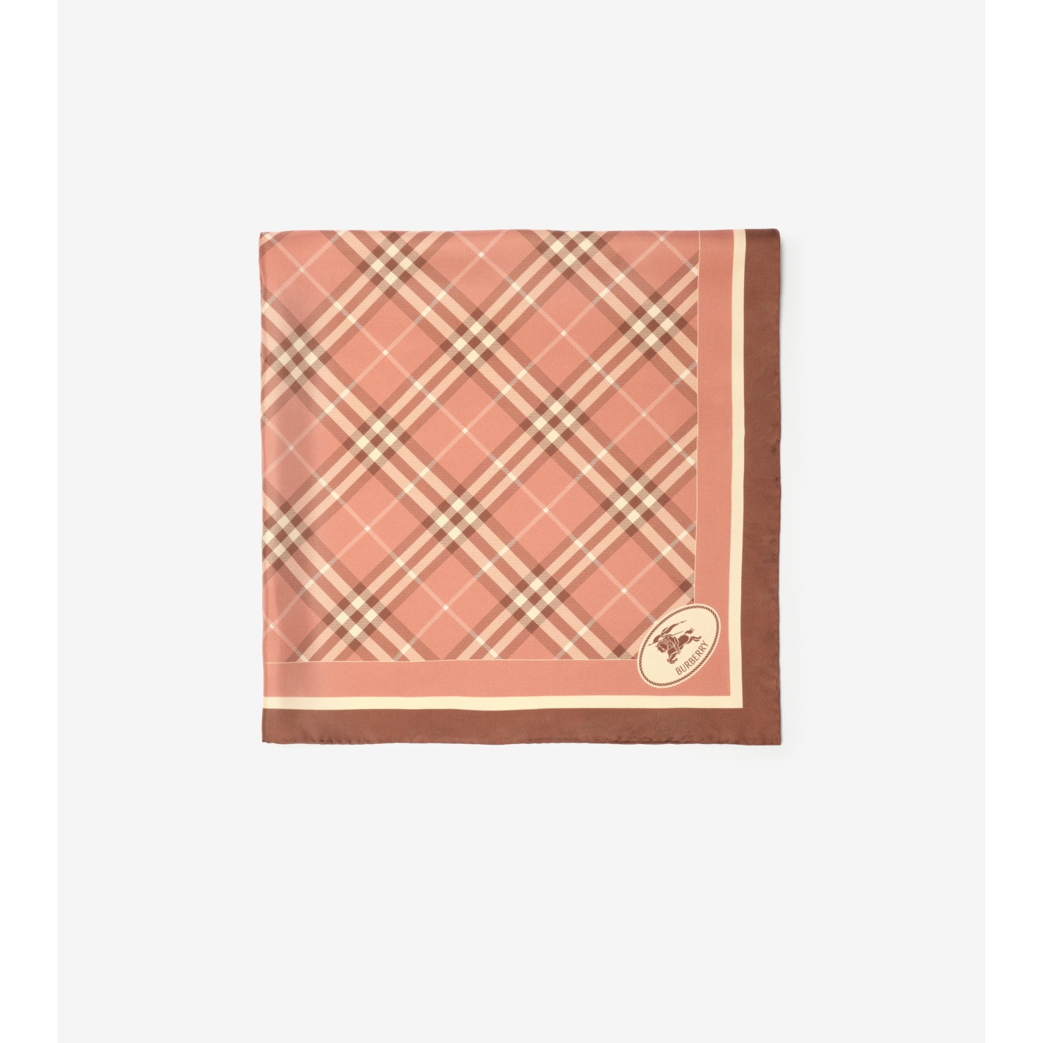 Check Knight Stamp Silk Scarf - thumbnail 9