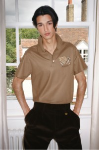 Shot of model wearing Burberry polo T-shirt for Winter 2025 Campaign