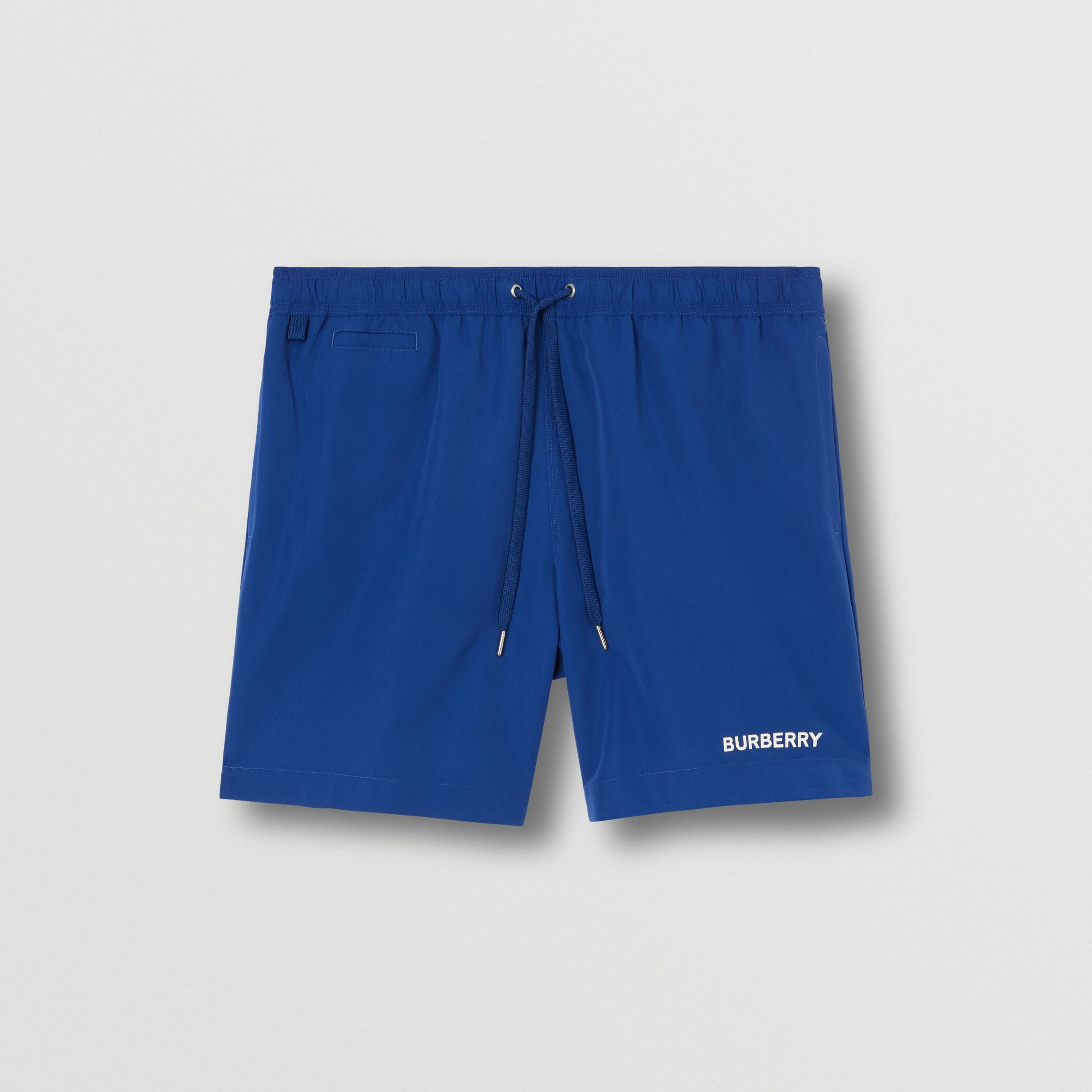 Logo Print Drawcord Swim Shorts in Deep Royal Blue - Men | Burberry® Official - 3