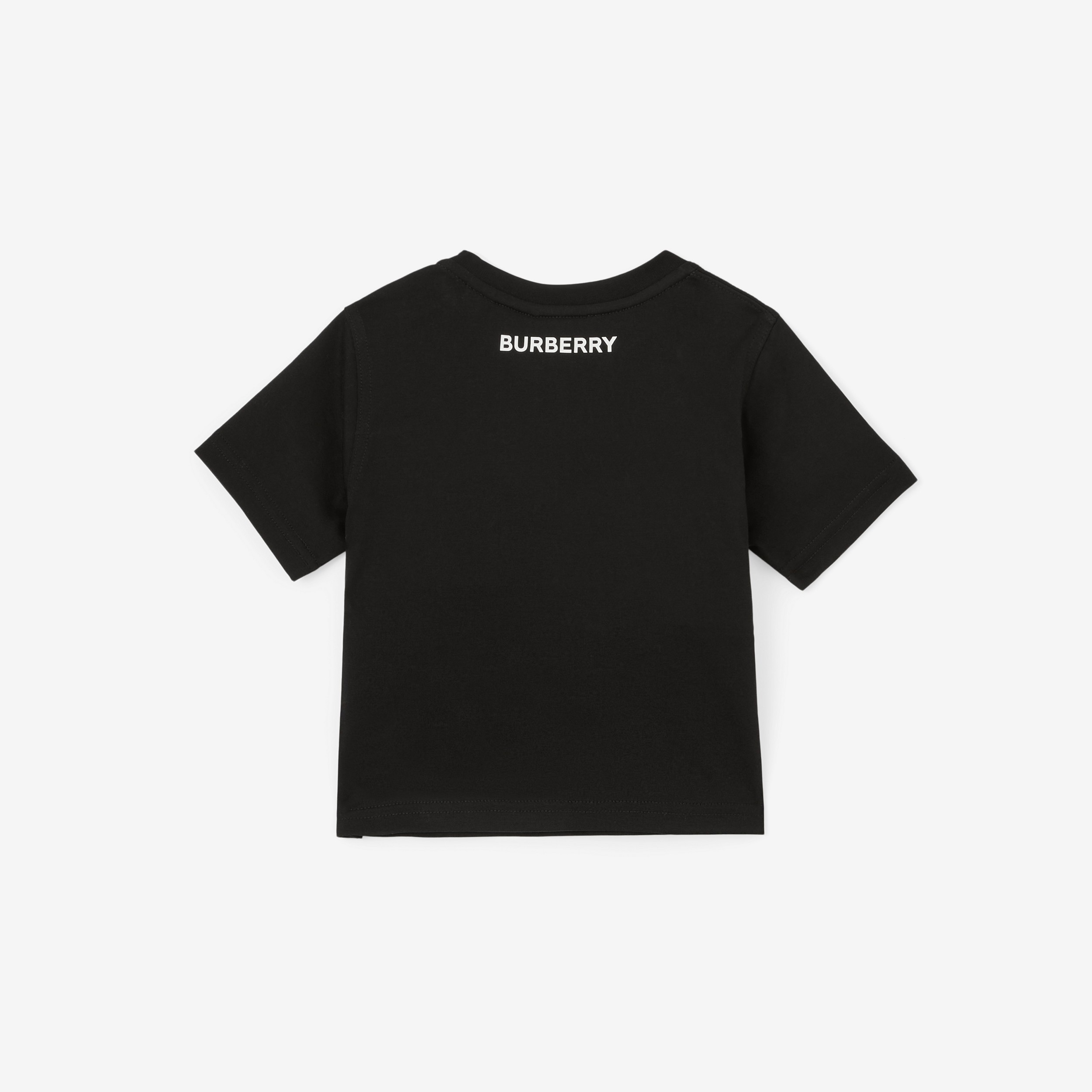 Camiseta en algodón con panel a cuadros Vintage Check (Negro) - Niños | Burberry® oficial - 2