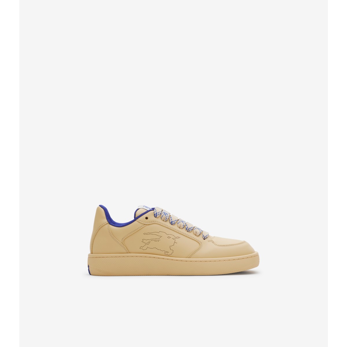 Burberry Leather Stock Sneakers In Vanilla