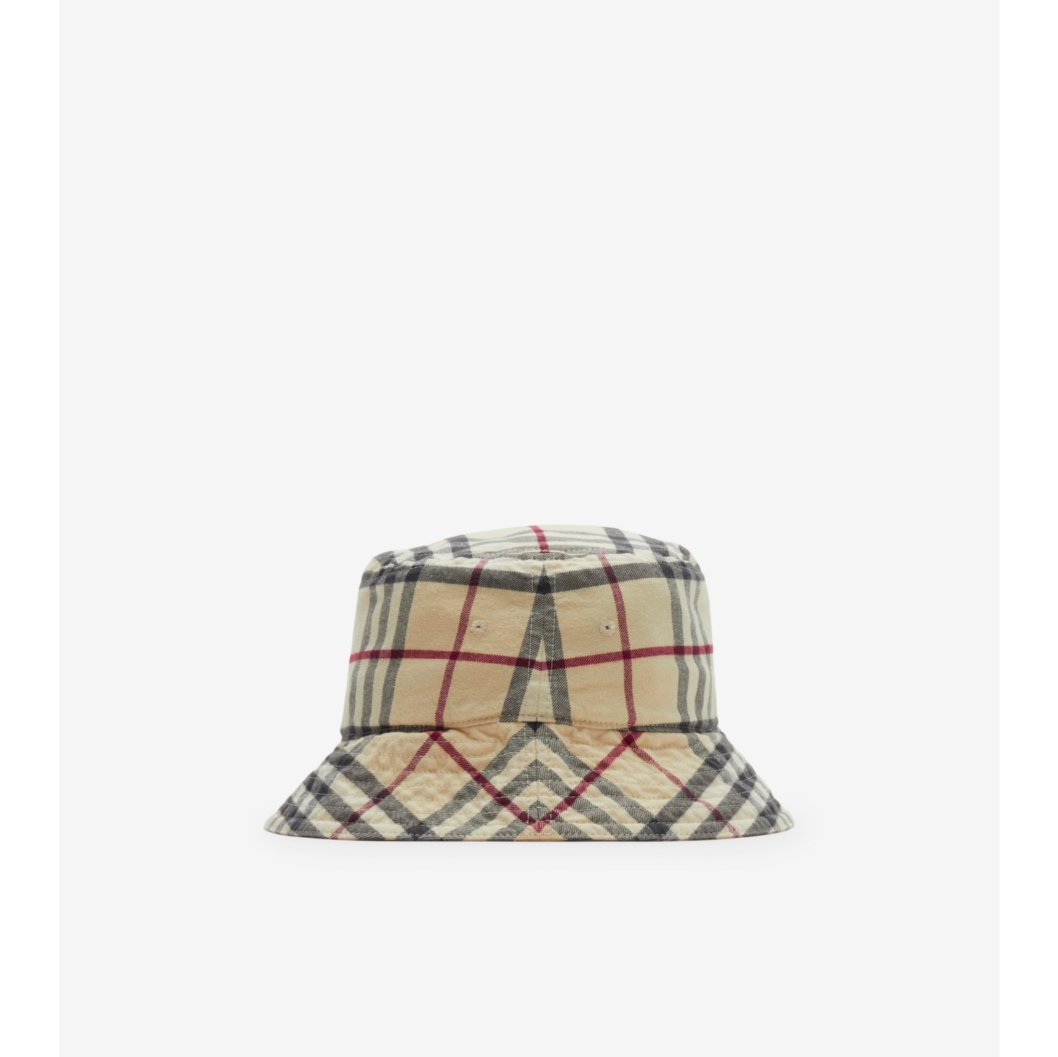 チェック コットン バケットハット (ストーン) | Burberry®公式サイト