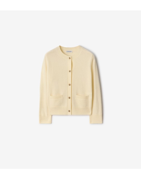 Check Patch Wool Cashmere Cardigan