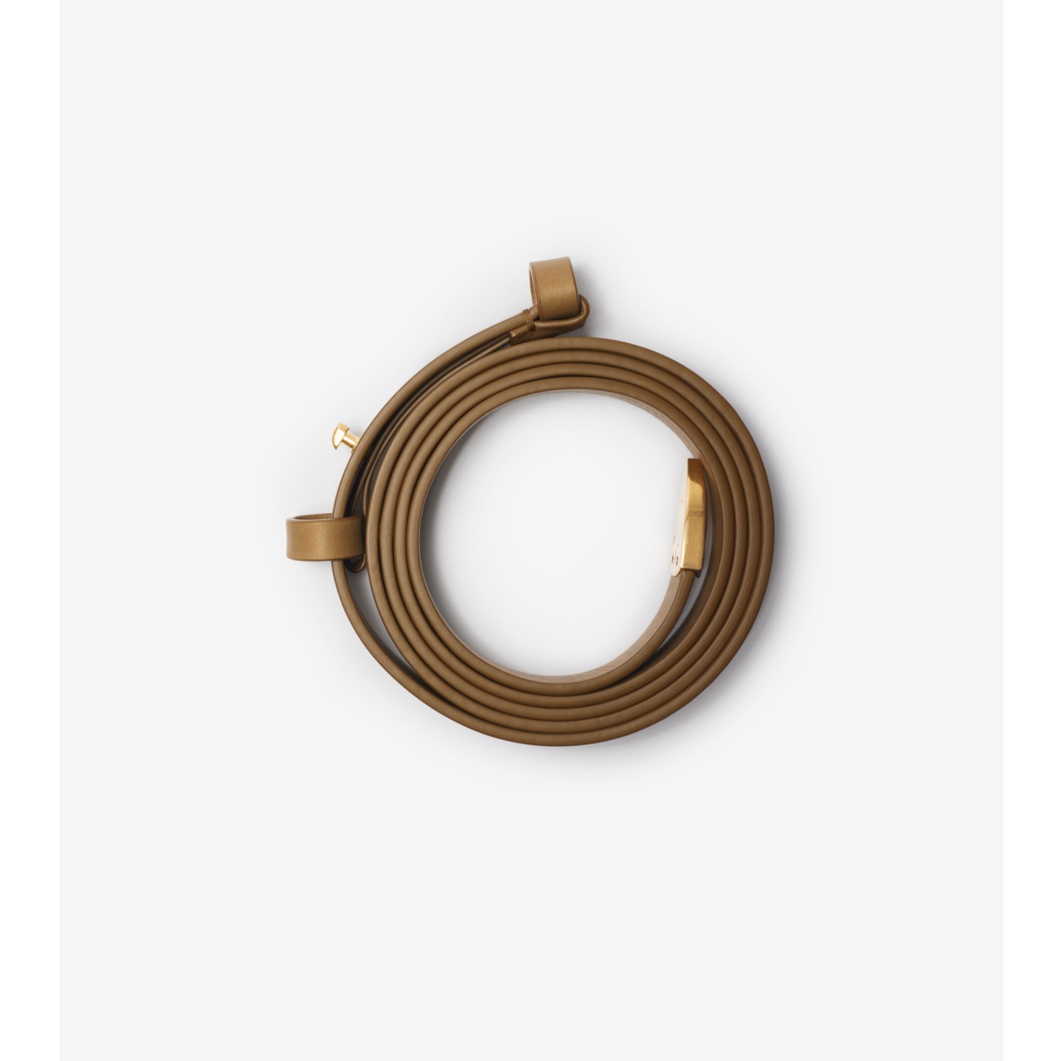 Thin Leather B Shield End Belt