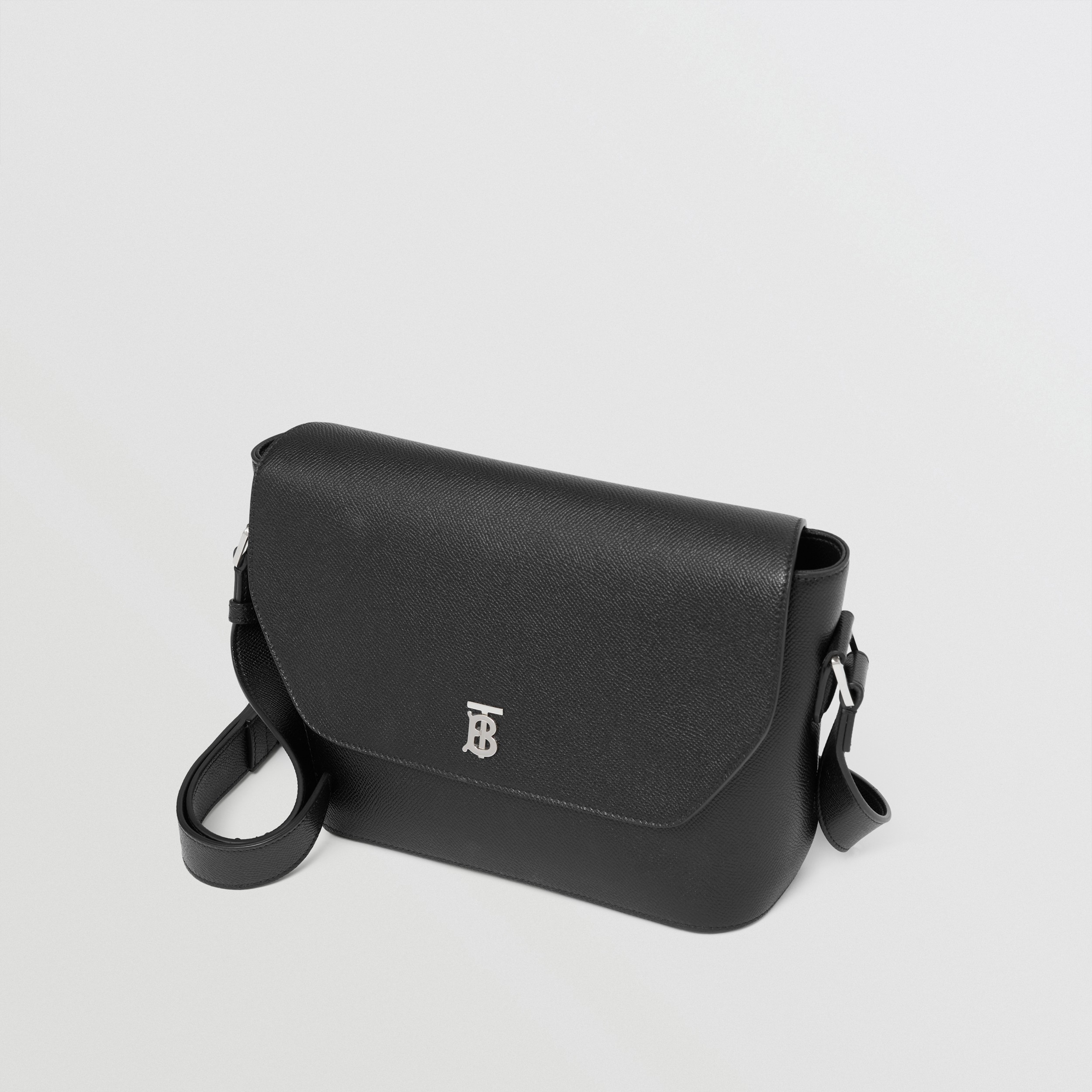 Leather Small Wright Messenger Bag in Black - Men | Burberry® Official - 4