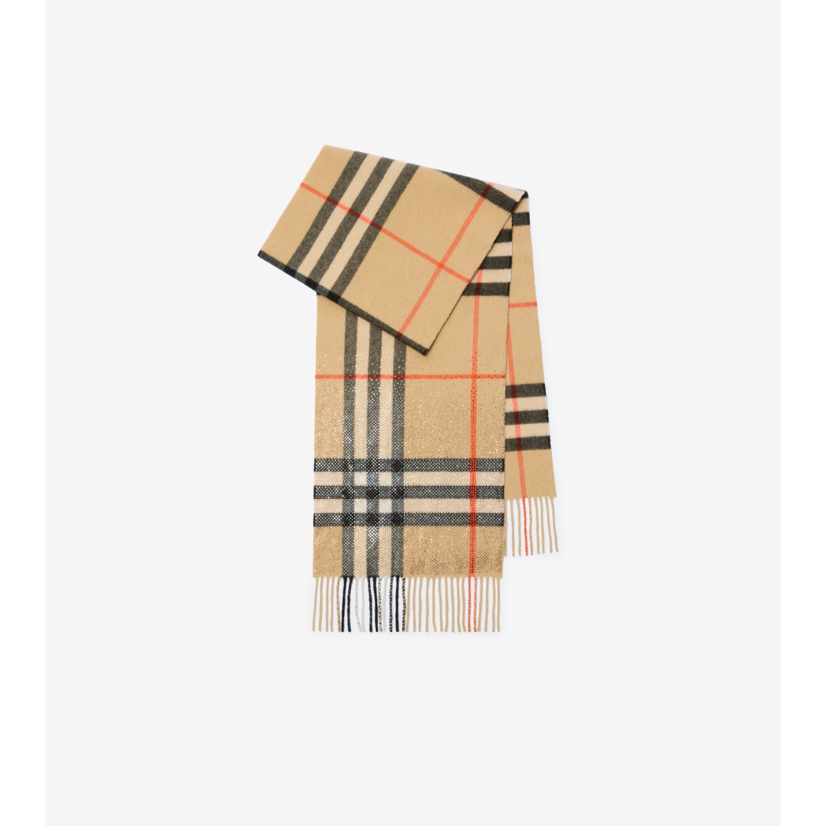  Check Crystal Gradient Cashmere Scarf