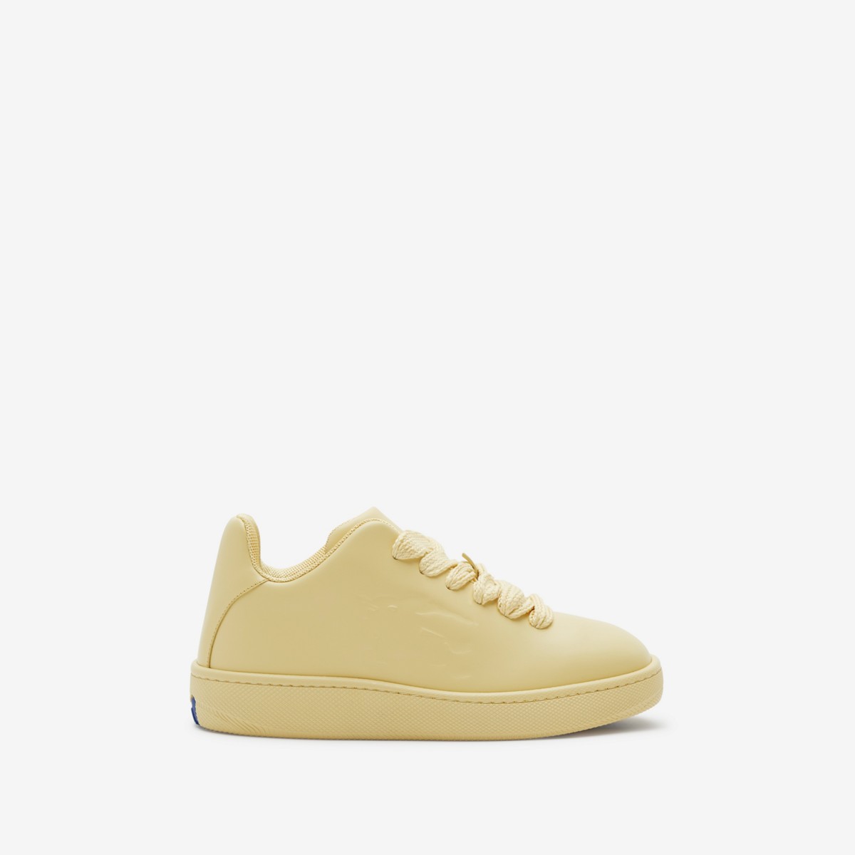 Burberry Bubble Leather Trainers In Daffodil