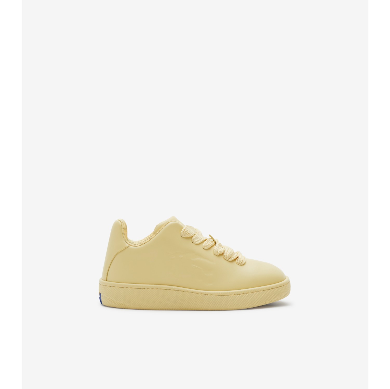 Leather Box Sneakers in Daffodil Women Burberry Official