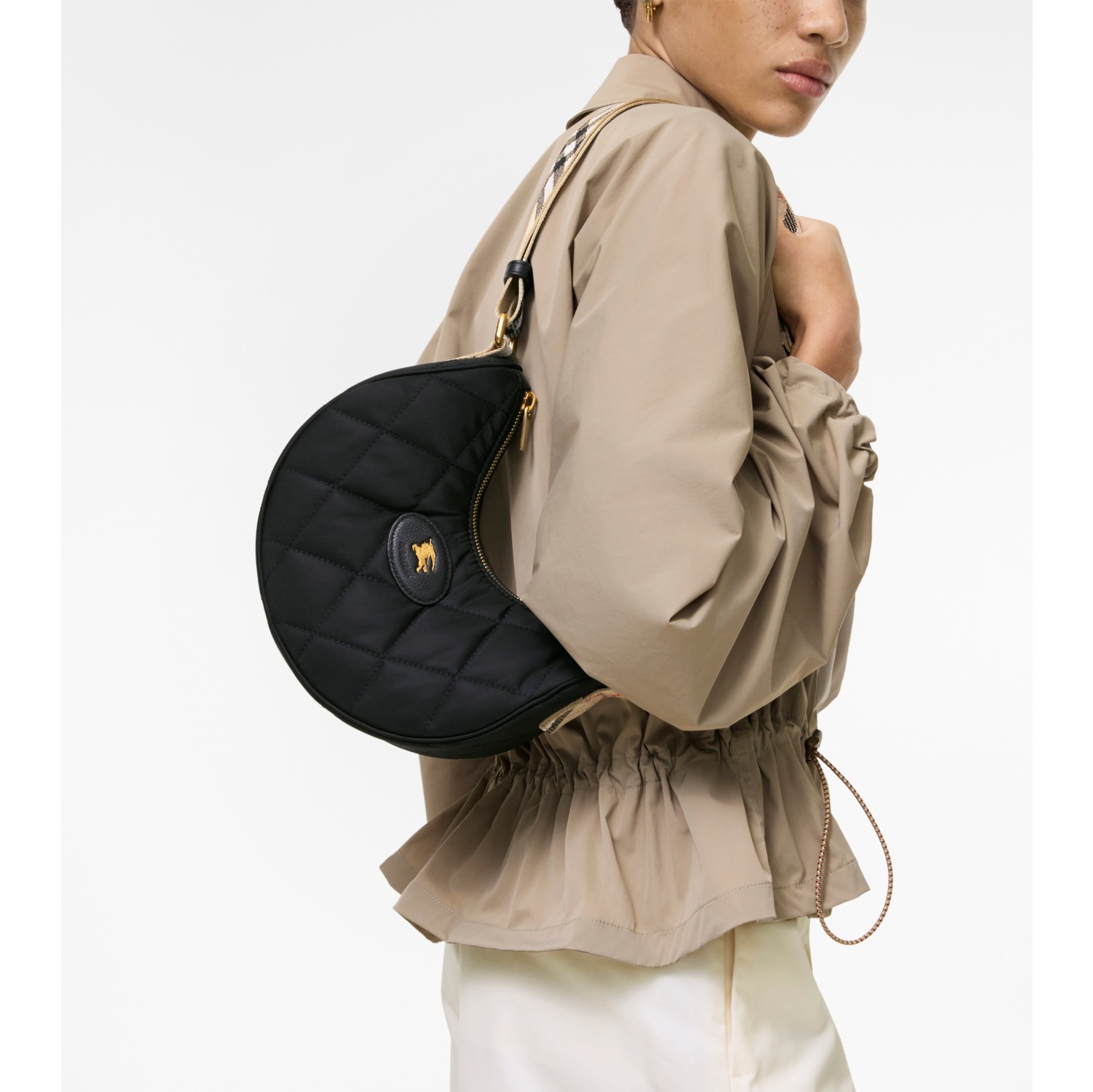 Horseshoe Crossbody Bag​ in Black - Women, Nylon | Burberry® Official
