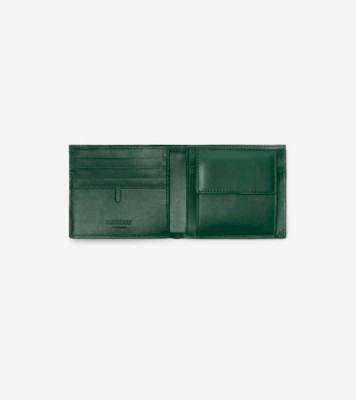 Check Bifold Coin Wallet In Vine - Men, Leather | Burberry® Official