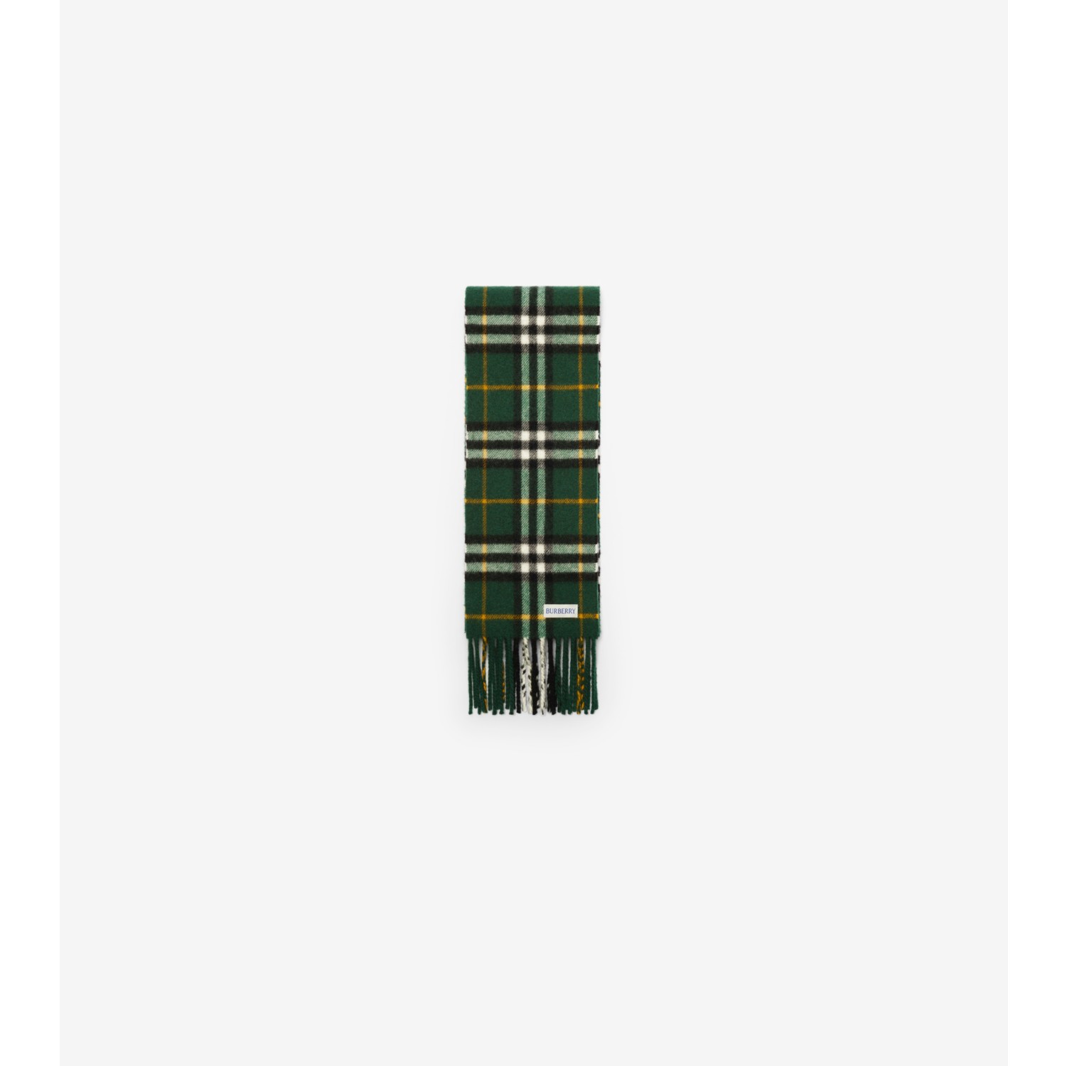 Narrow Check Cashmere Scarf