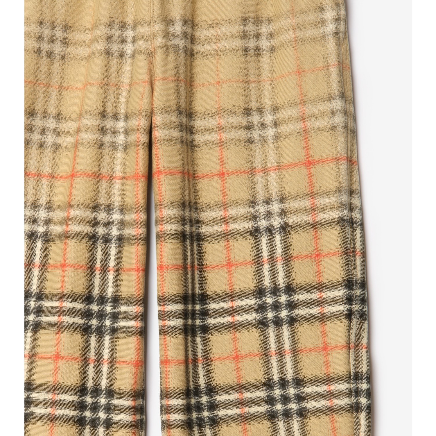 Gradient Check Cotton Jogging Pants in Sand beige - Men | Burberry® Official