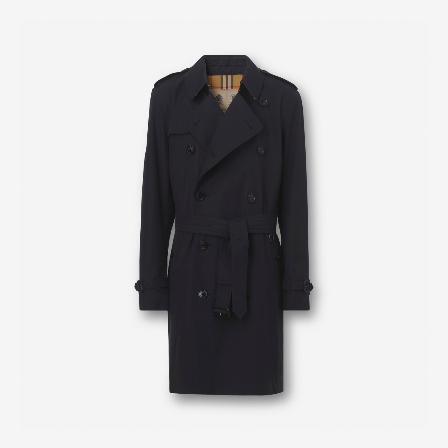 Trench coat estilo Kensington médio (Meia-noite) - Homens | Burberry® oficial