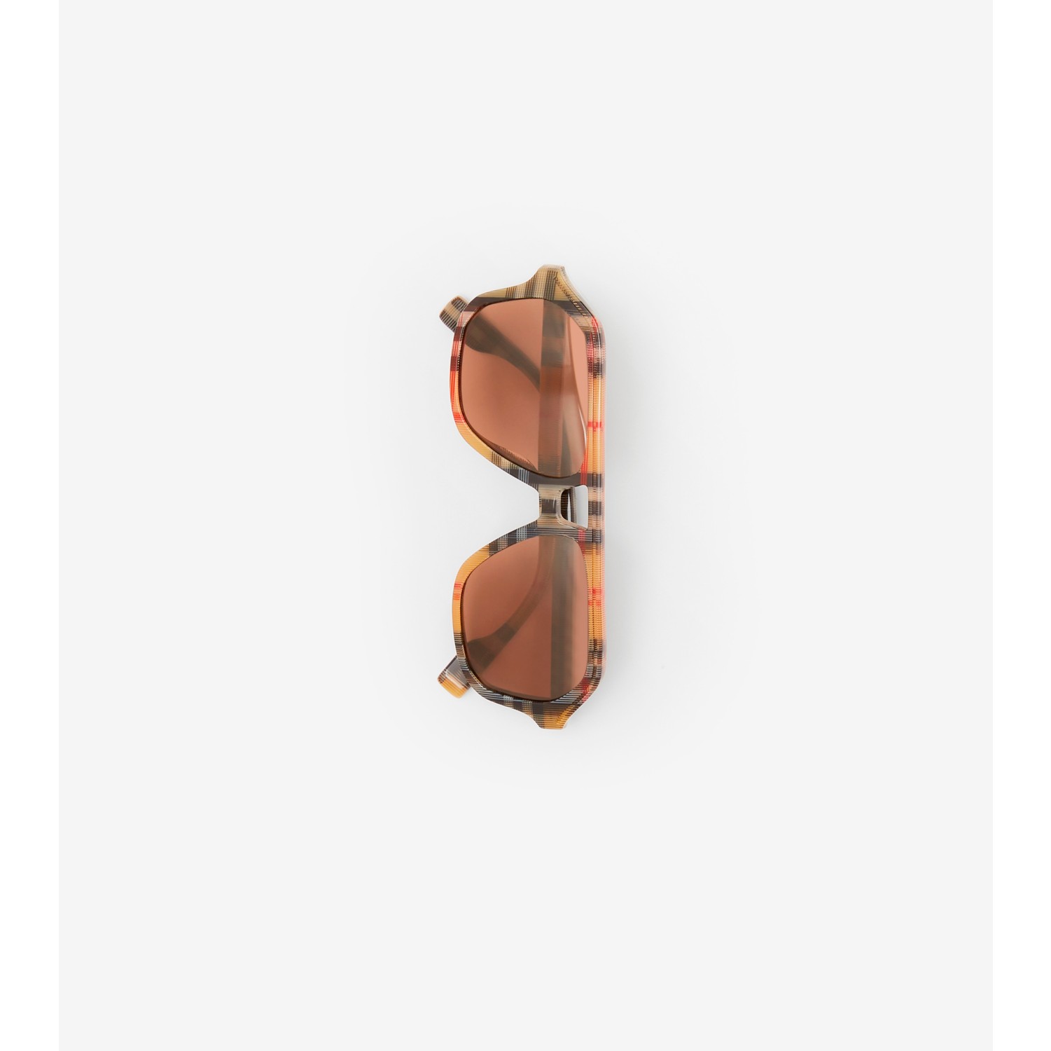 Lunettes de soleil navigateur Vintage check