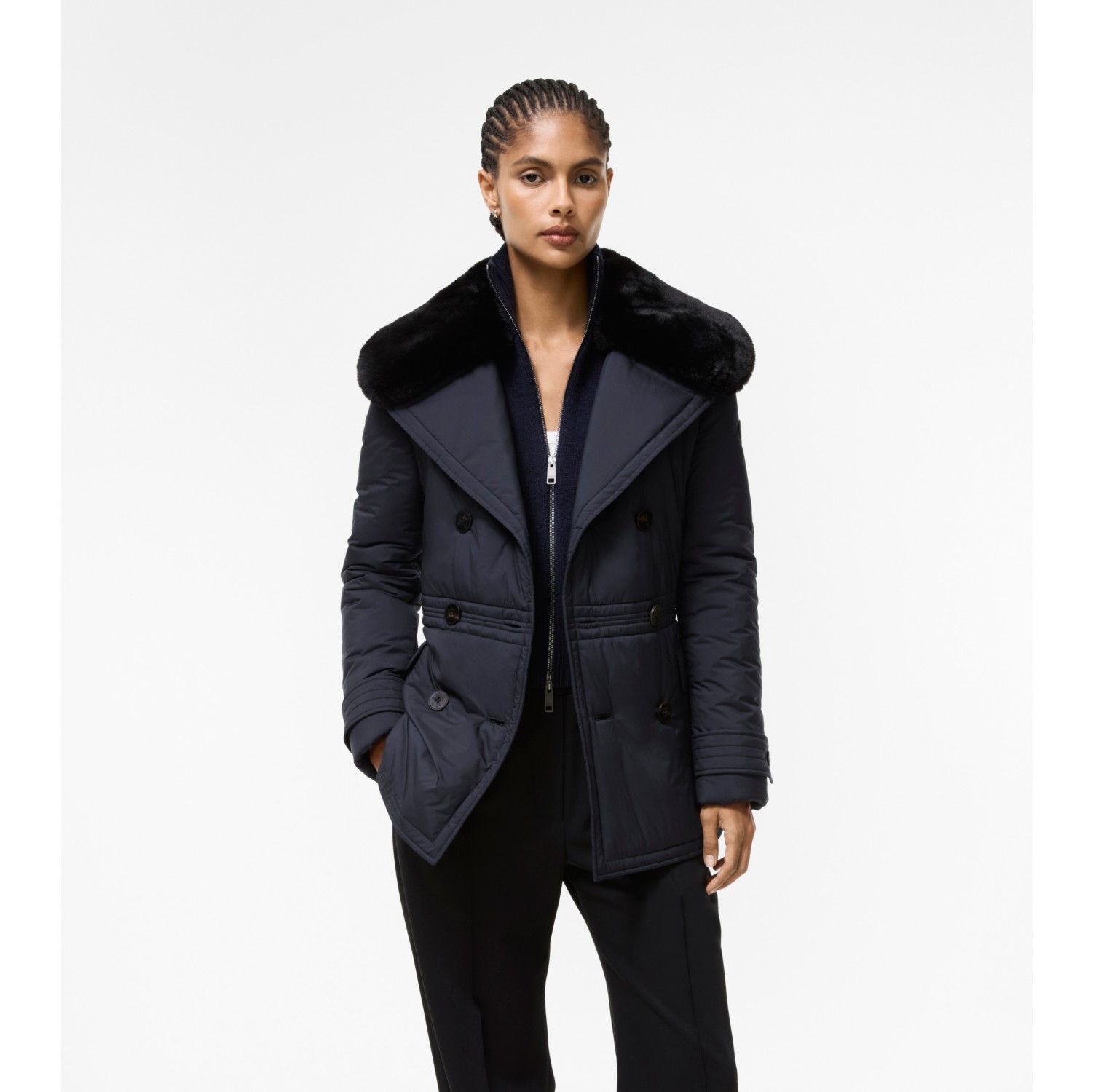 Hertford Trench Jacket in Navy - Women, Nylon | Burberry® Official