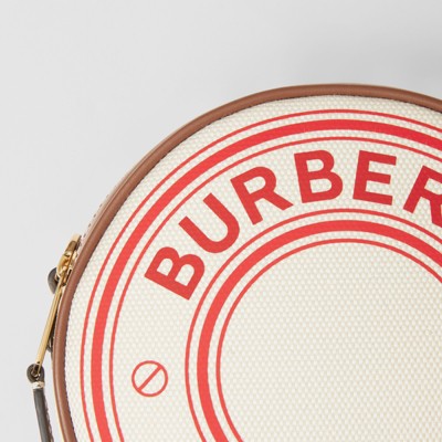 logo graphic canvas and leather louise bag