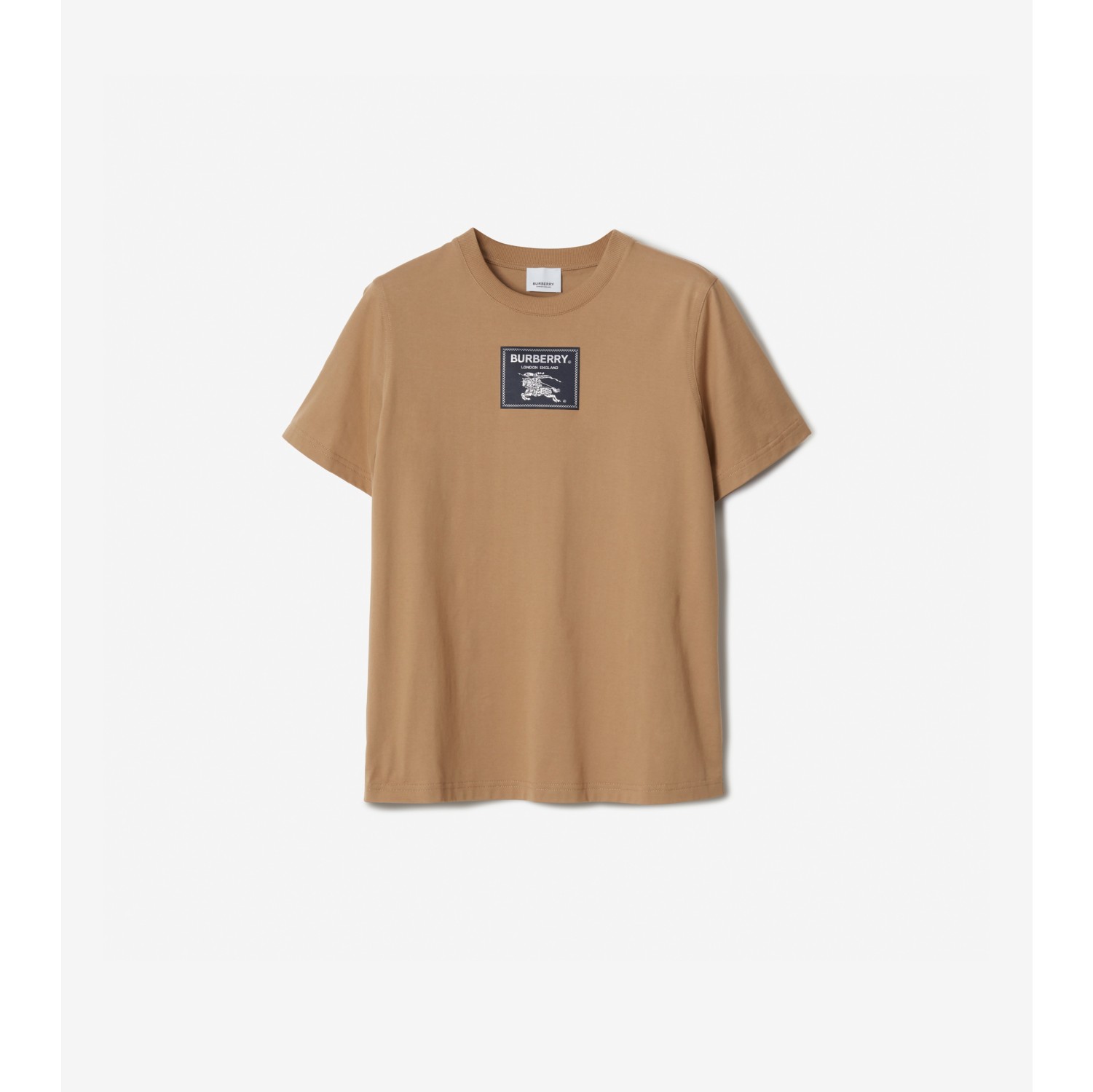 Logo Cotton T-shirt in Camel - Men | Burberry® Official