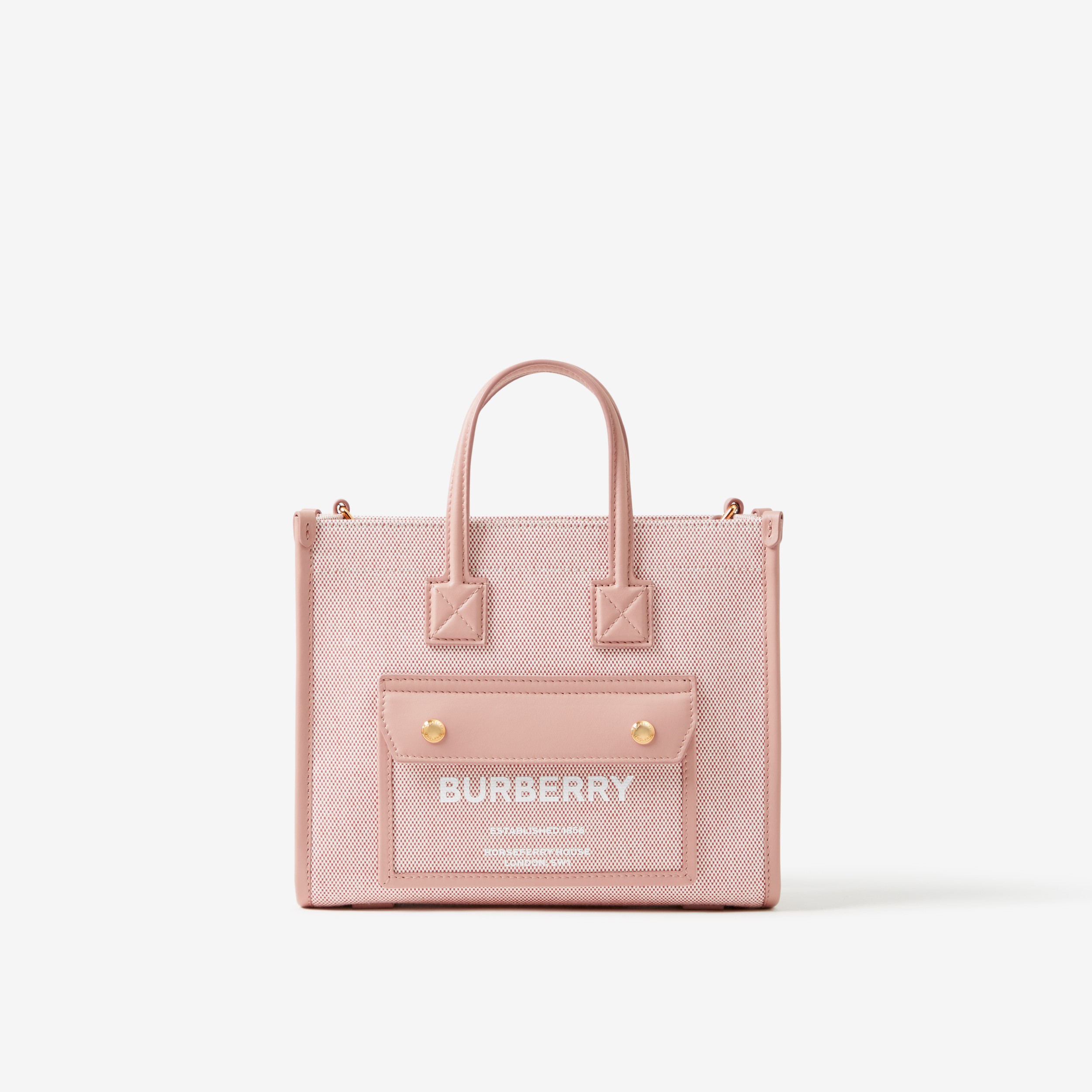 Mini Freya Tote in Bright Red/dusky Pink - Women | Burberry® Official - 1